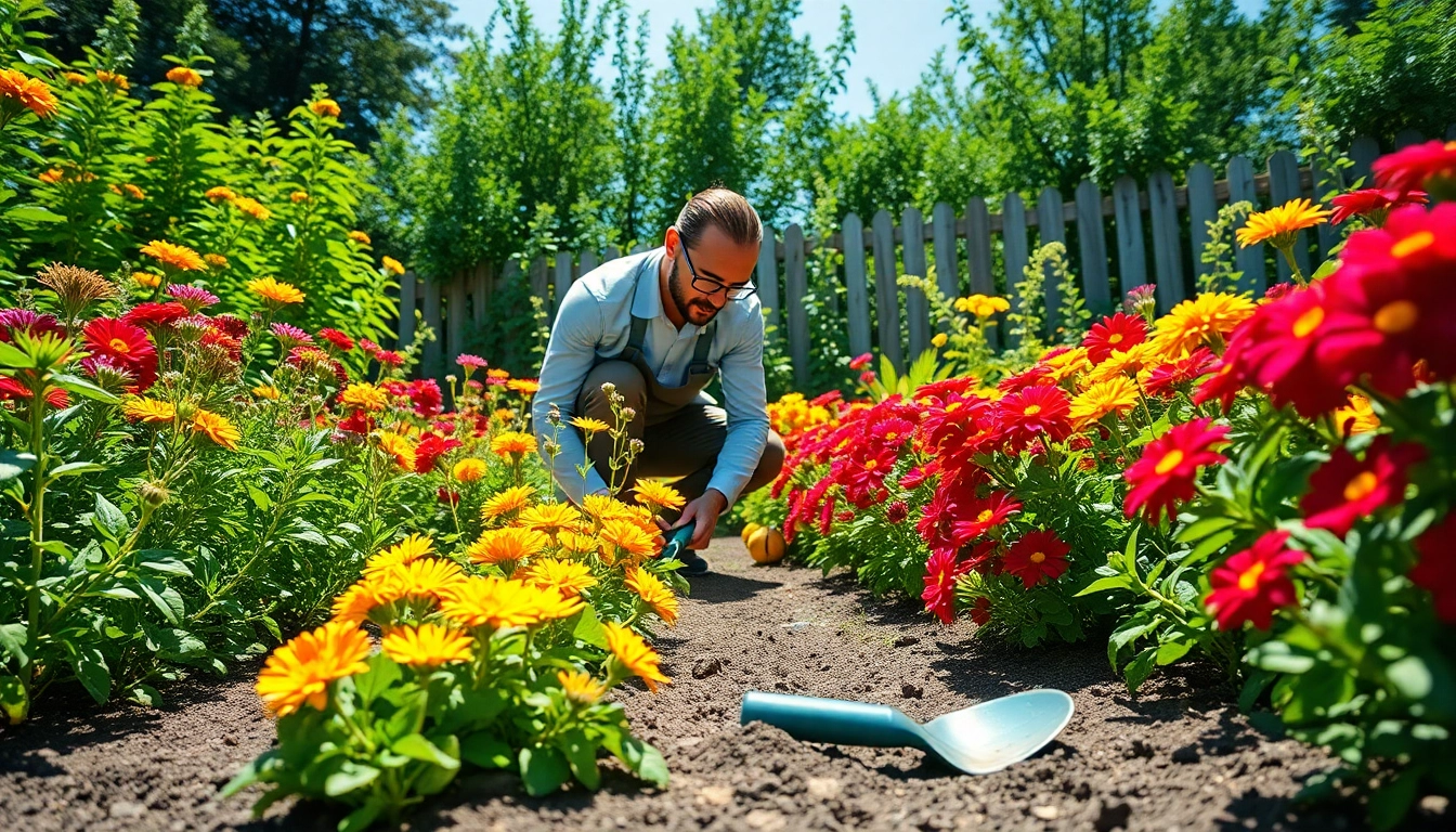 Mempersembahkan koitoto di kebun bunga yang beraneka ragam, menampilkan keindahan tanaman dan keasyikan berkebun.