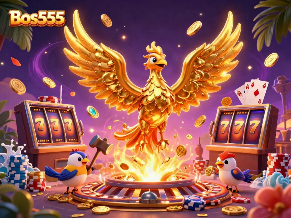 Bos555 memberikan pengalaman bermain slot online dengan kemenangan melalui phoenix emas dan permainan judi yang menghujani koin