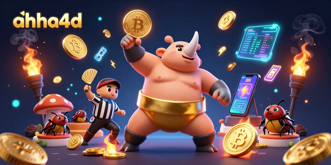 Watch the ahha4d champion beetle's stomp send coins flying in this vibrant gambling scene.
