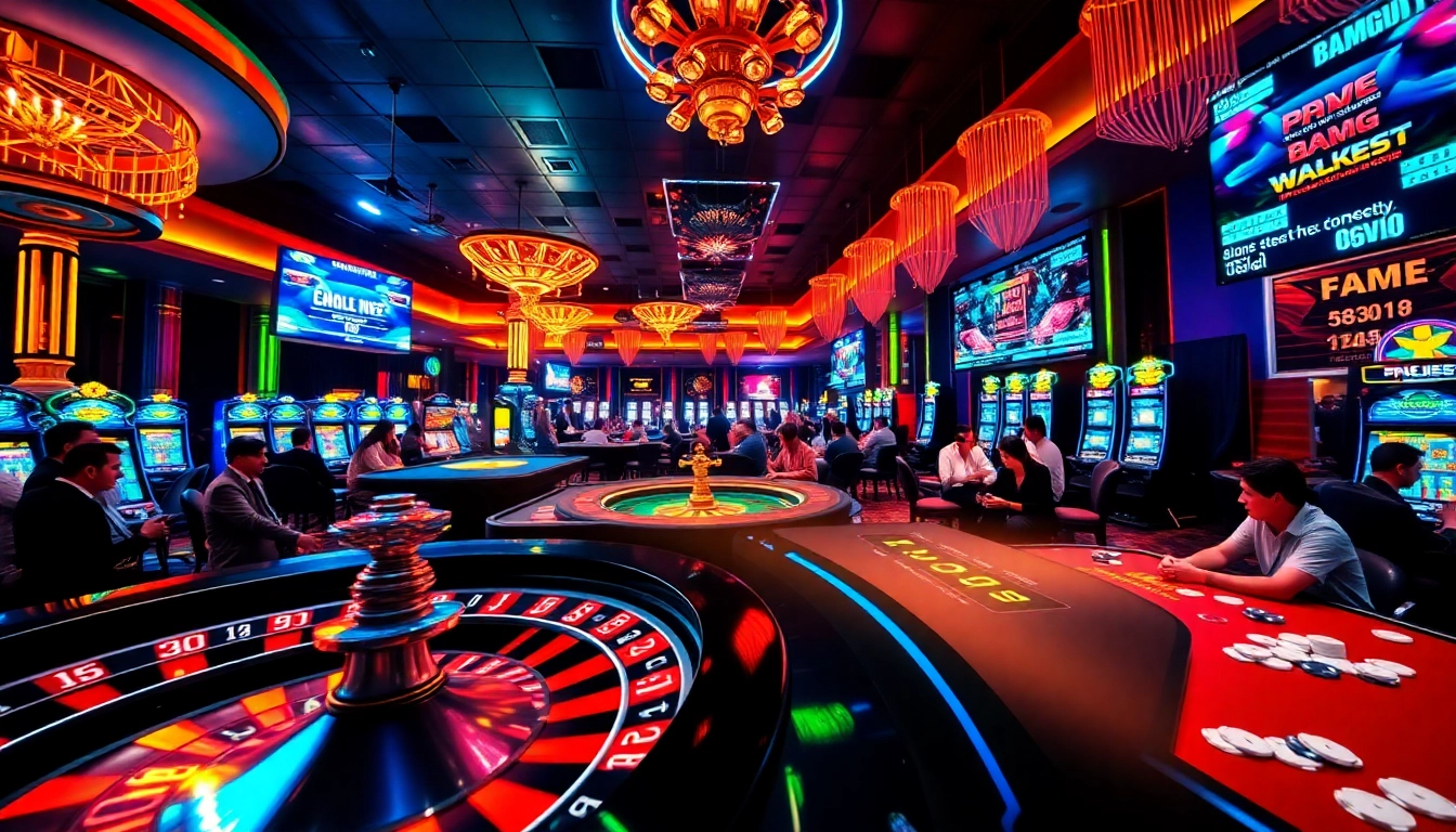 Players enjoying thrilling games at 69VN casino, featuring roulette and poker action.