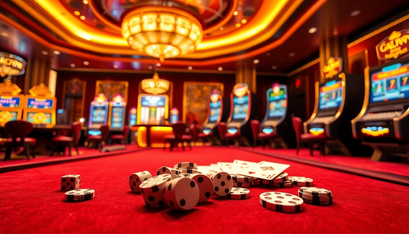 Engaging scene of gambling excitement at 789P casino, featuring elegant tables and gaming elements.