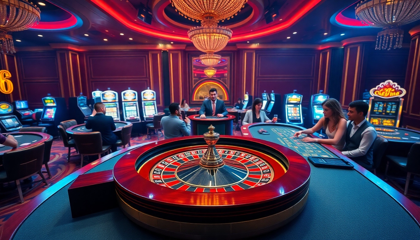 Experience the thrill of rr88 - truy cập trang chủ nhà cái rr88 mới nhất with engaging casino games amidst a luxurious atmosphere.