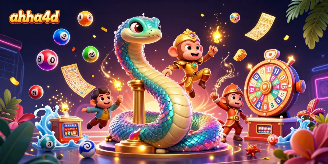 Spin and win at ahha4d with vibrant lottery symbols and lively casino elements.