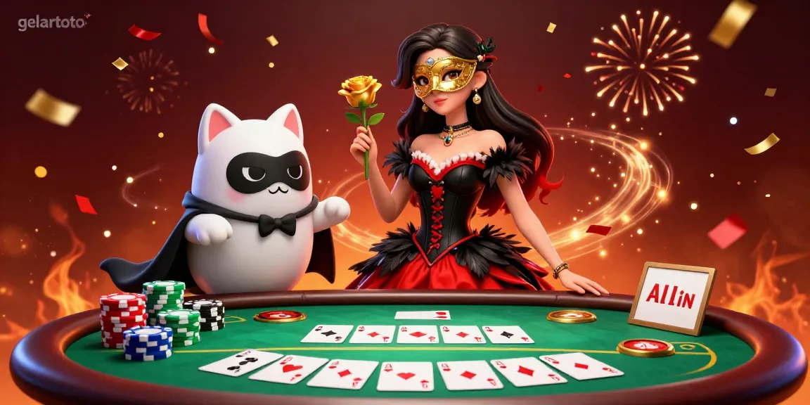 Experience the excitement of gelartoto gaming with a glamorous scene full of poker action and vibrant energy.