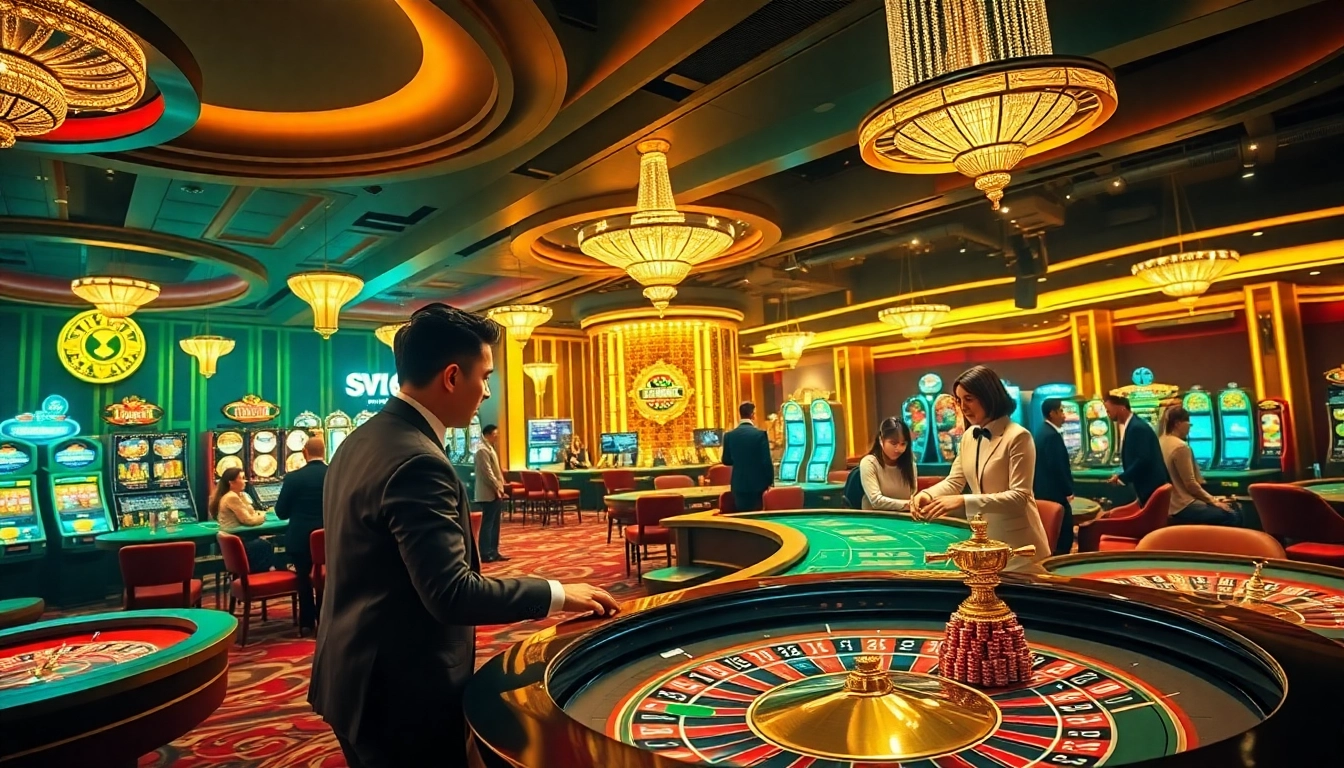 Experience the thrill of Sv66 nhà cái with luxurious casino visuals featuring exciting games and vibrant atmosphere.
