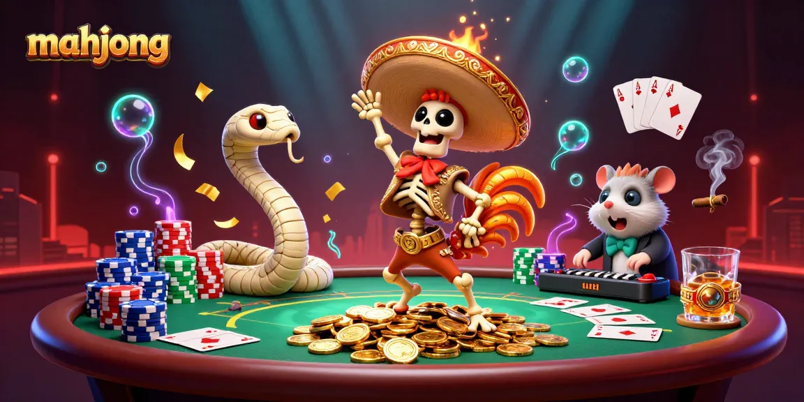 Experience thrilling mahjong gameplay with vibrant characters celebrating winning strategies at the casino.