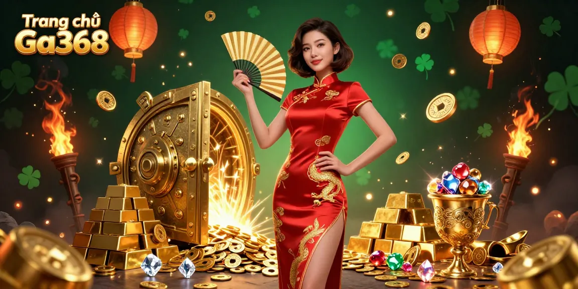 Experience thrilling action on Trang chủ Ga368 with vibrant visuals and animated golden elements.