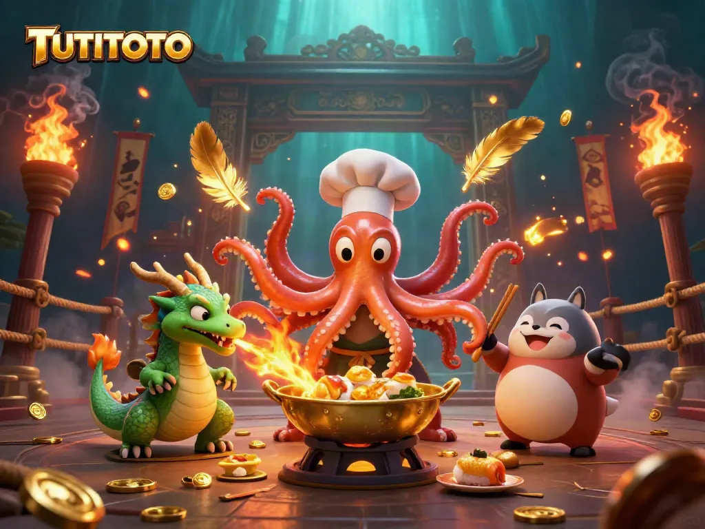 Join the thrilling adventure at TUTITOTO with lively characters in a vibrant casino-inspired scene.